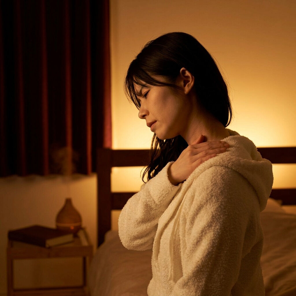 姿勢が変わると、顔の力が抜ける