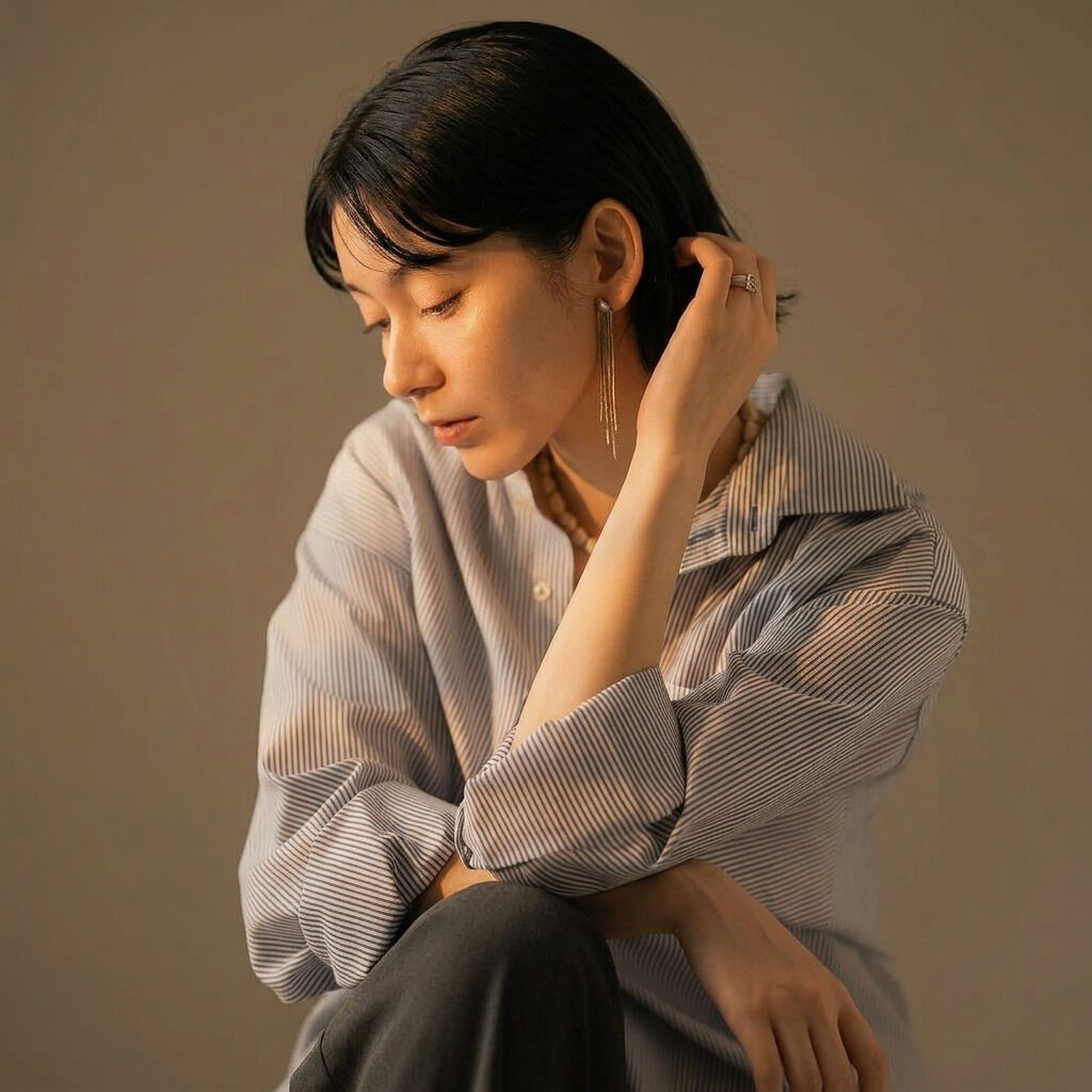 肩が上がると、顔は大きく見える