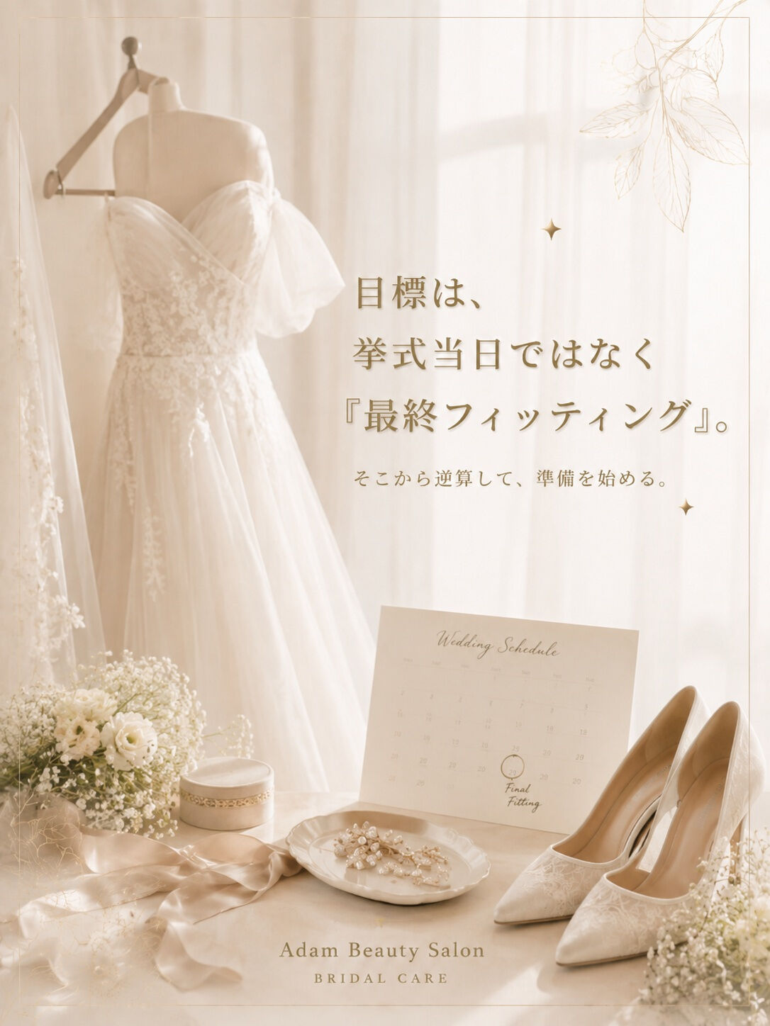「花嫁美容って、いつから始めればいいんだろう？」